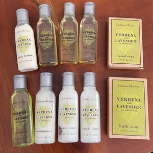 Crabtree & Evelyn VERBENA LAVENDER 10pc Travel Size Bundle New